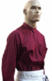 Ref. 01533 - Homem - Camisa - Gola mandarim e botões da mesma cor, com mangas